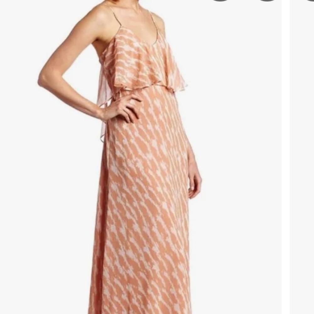 BCBGeneration Satinwood Ruffled Maxi Dress